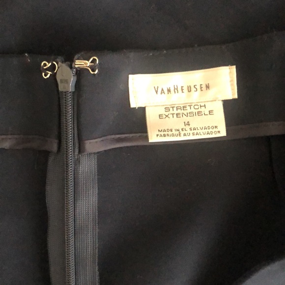 Van Heusen Navy Blue Stretch Pencil Skirt - Picture 4 of 5